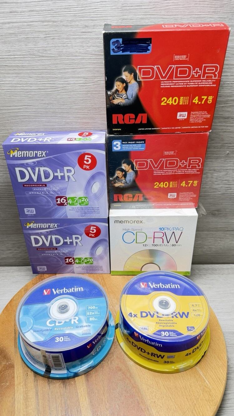 Bundled Lot DVD+RW CD+RW. Receive Everything Pictured.